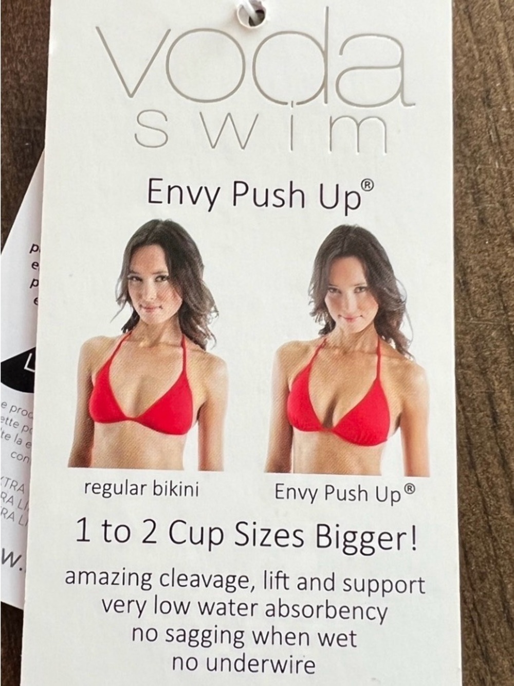 👙 ENVY PUSH UP CLEAVAGE BOOSTING PADDED STRING BIKINI TOP - Medium- Black 👙 - Picture 2 of 8